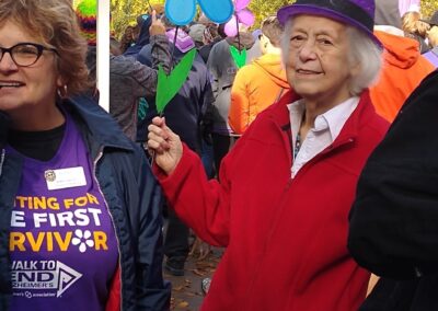 Hope Jones, resident of the Arbor at Avamere Court, at the Walk to End Alzheimer's